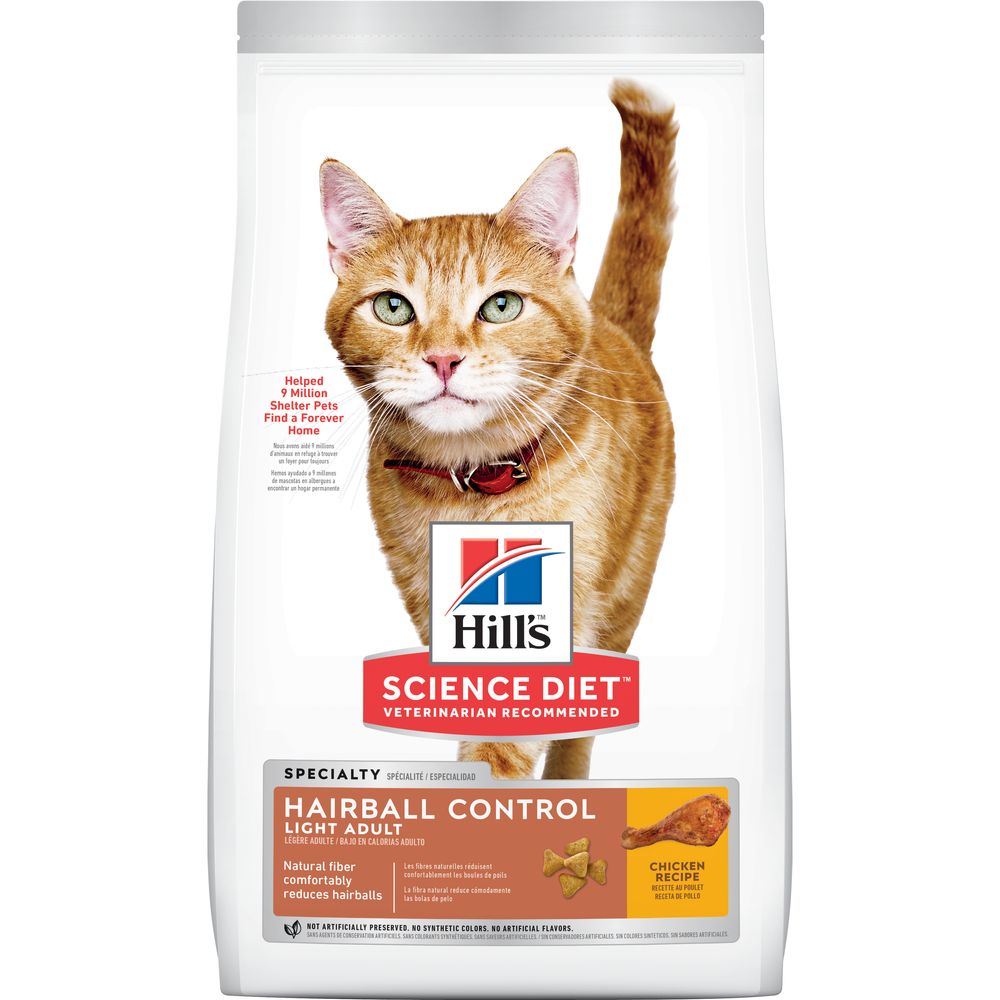 Adult Hairball Control Light Cat Food Hill s Pet Nutrition