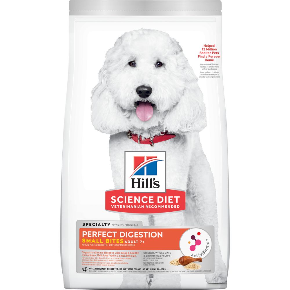 Adult 7+ Perfect Digestion Small Bites Dog Food | Hill's Pet Nutrition